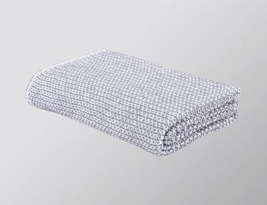 "Ascona" blanket white / anthracite