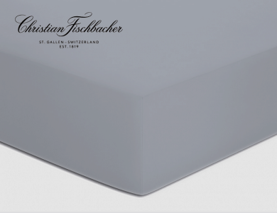 Christian Fischbacher fitted sheet Satin - Gray 025