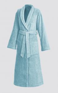 Terry bathrobe with shawl collar for women and men atric green