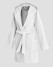 Short hooded terry bathrobe for women white