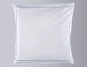 Christian Fischbacher Satin Duvet Cover Set Premium white with light blue frame