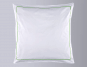 Christian Fischbacher Satin Duvet Cover Set Premium white with green frame