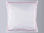 Christian Fischbacher Satin Duvet Cover Set Premium white with pink frame