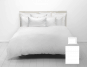 Christian Fischbacher Satin Duvet Cover Set Premium white with gray frame