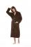 Hooded terry bathrobe for women and men graphite
