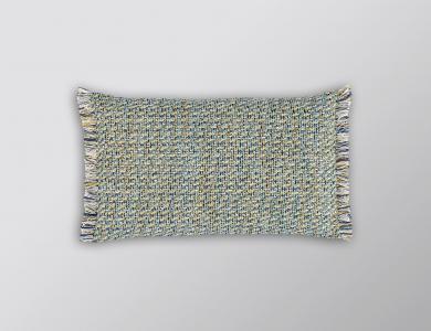 Christian Fischbacher Hacienda throw pillow, gray blue