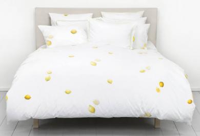 Christian Fischbacher Lemon Satin Bed Linen