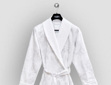 Christian Fischbacher terry bathrobe "Penelope" with shawl collar