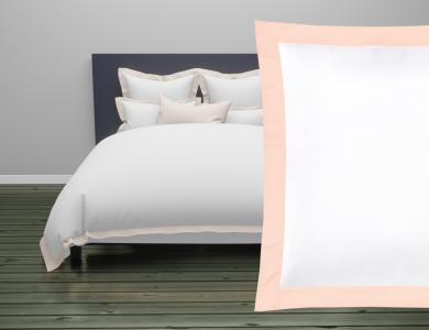 Christian Fischbacher Bed Linen "Color Frame" Satin peach