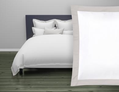 Christian Fischbacher Bed Linen "Color Frame" Satin light gray