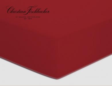 Christian Fischbacher fitted sheet Satin - Red 292