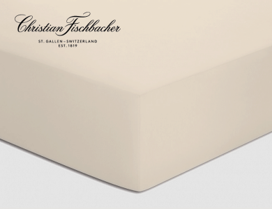 Christian Fischbacher fitted sheet Satin - Off-white 027